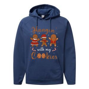 Hanging With My Cookies Cute Christmas Teacher Performance Fleece Hoodie