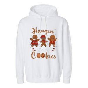 Hanging With My Cookies Cute Christmas Teacher Garment-Dyed Fleece Hoodie