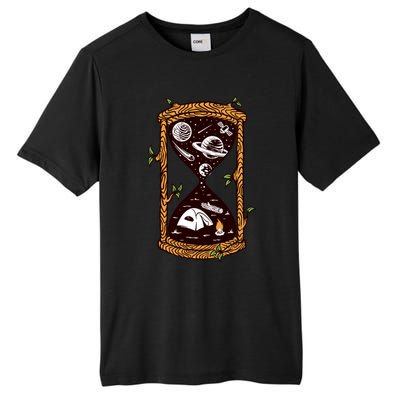 Hourglass Wander More Worry Less Camping Night Sky Gift Tall Fusion ChromaSoft Performance T-Shirt