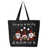 Hanging With My Gnomies Buffalo Red Plaid Christmas Gnome 25L Jumbo Tote