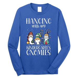 Hanging With My Kindergarten Gnomies Funny Teacher Gnome Gift Long Sleeve Shirt