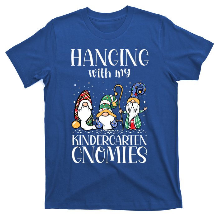 Hanging With My Kindergarten Gnomies Funny Teacher Gnome Gift T-Shirt