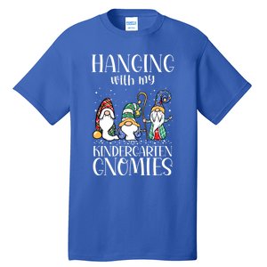 Hanging With My Kindergarten Gnomies Funny Teacher Gnome Gift Tall T-Shirt