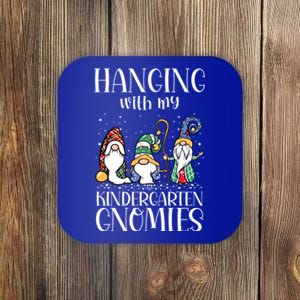 Hanging With My Kindergarten Gnomies Funny Teacher Gnome Gift Coaster