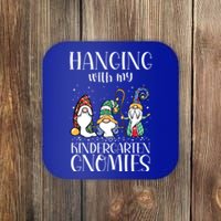 Hanging With My Kindergarten Gnomies Funny Teacher Gnome Gift Coaster