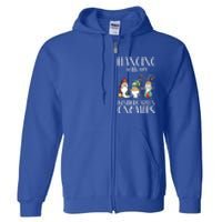 Hanging With My Kindergarten Gnomies Funny Teacher Gnome Gift Full Zip Hoodie