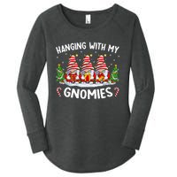 Hanging With My Gnomies Matching Family Christmas Pjs Gnome  Women's Perfect Tri Tunic Long Sleeve Shirt