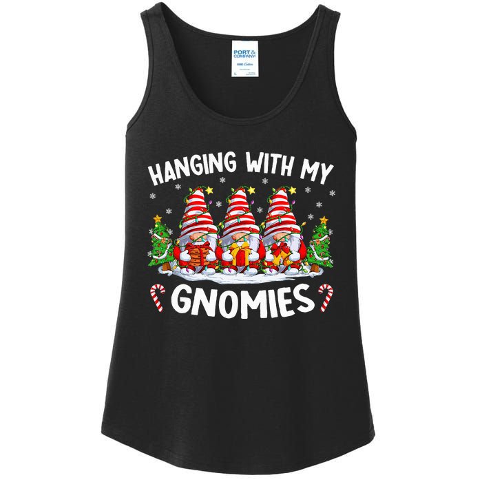 Hanging With My Gnomies Matching Family Christmas Pjs Gnome  Ladies Essential Tank