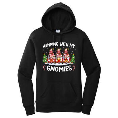 Hanging With My Gnomies Matching Family Christmas Pjs Gnome  Women's Pullover Hoodie