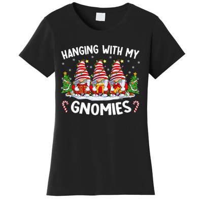 Hanging With My Gnomies Matching Family Christmas Pjs Gnome  Women's T-Shirt