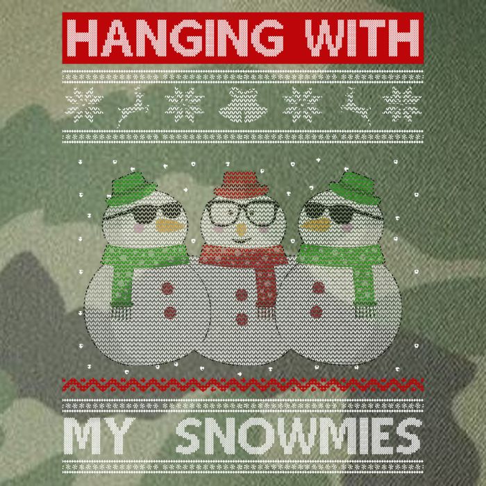 Hanging With My Snowmies Ugly Christmas Legacy Tie Dye Trucker Hat