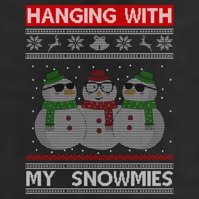 Hanging With My Snowmies Ugly Christmas Cool Comfort Performance Bucket Hat