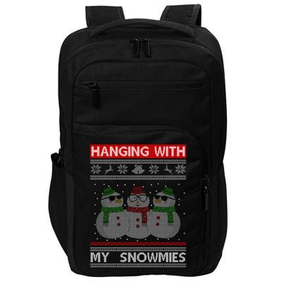Hanging With My Snowmies Ugly Christmas Impact Tech Backpack
