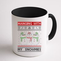 Hanging With My Snowmies Ugly Christmas Mug