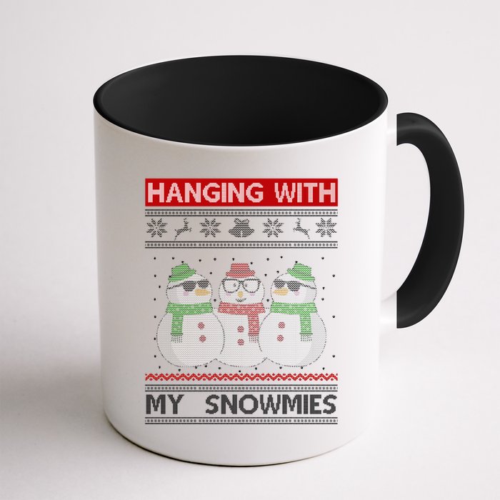 Hanging With My Snowmies Ugly Christmas Mug