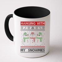 Hanging With My Snowmies Ugly Christmas Mug