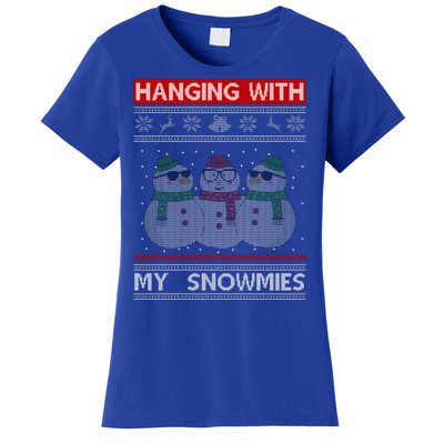 Hanging With My Snowmies Ugly Christmas Women's T-Shirt