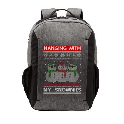 Hanging With My Snowmies Ugly Christmas Vector Backpack