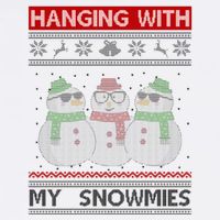 Hanging With My Snowmies Ugly Christmas Garment-Dyed Sweatshirt