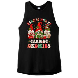 Hanging With My Cardiac Gnomies Funny Christmas Cardiologist Ladies PosiCharge Tri-Blend Wicking Tank