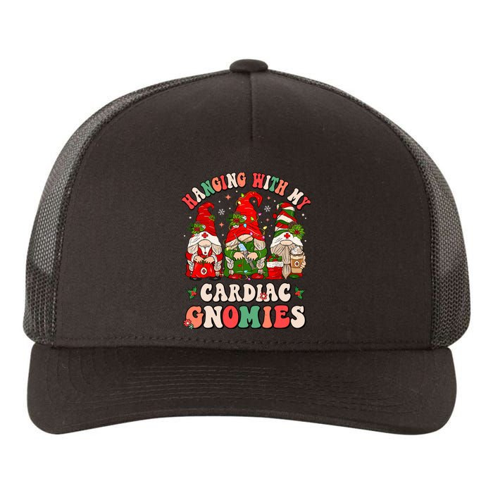 Hanging With My Cardiac Gnomies Funny Christmas Cardiologist Yupoong Adult 5-Panel Trucker Hat