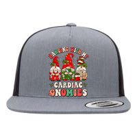 Hanging With My Cardiac Gnomies Funny Christmas Cardiologist Flat Bill Trucker Hat