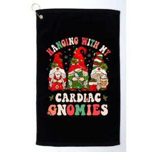 Hanging With My Cardiac Gnomies Funny Christmas Cardiologist Platinum Collection Golf Towel