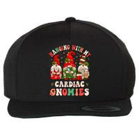 Hanging With My Cardiac Gnomies Funny Christmas Cardiologist Wool Snapback Cap