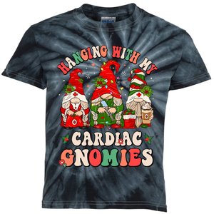 Hanging With My Cardiac Gnomies Funny Christmas Cardiologist Kids Tie-Dye T-Shirt