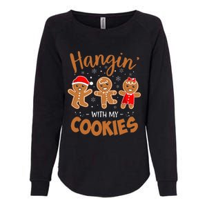 Hangin With My Cookies Gingerbread Christmas Teacher Womens California Wash Sweatshirt