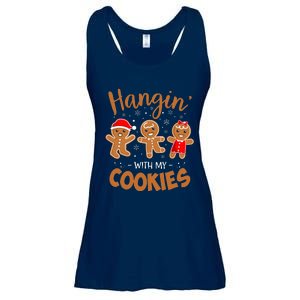 Hangin With My Cookies Gingerbread Christmas Teacher Ladies Essential Flowy Tank