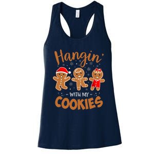 Hangin With My Cookies Gingerbread Christmas Teacher Women's Racerback Tank