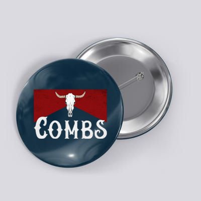 Howdy Western Music Country Cowboy Bull Skull Button