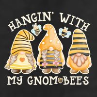 Hanging With My Gnombees Cute Bumble Bee Gnome Gift 7 Panel Mesh Trucker Snapback Hat