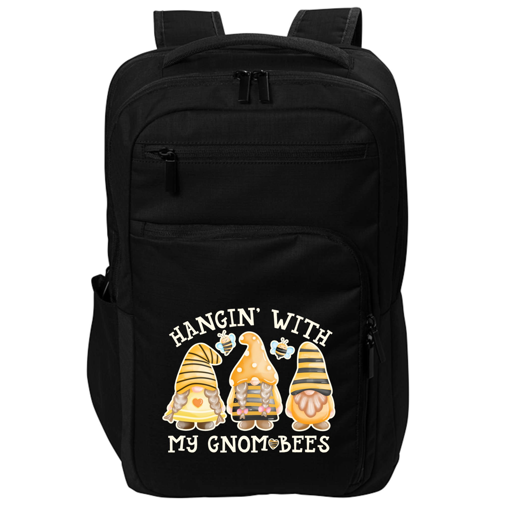 Hanging With My Gnombees Cute Bumble Bee Gnome Gift Impact Tech Backpack