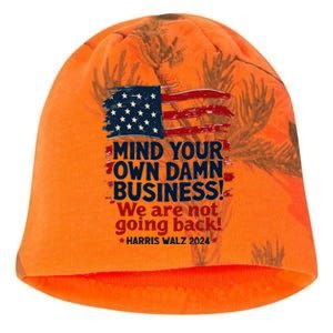 Harris Walz Mind Your Own Damn Business WeRe Not Going Back Gift Kati - Camo Knit Beanie