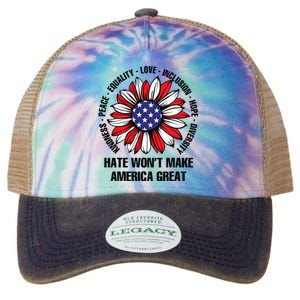 Hate Wont Make America Great Legacy Tie Dye Trucker Hat