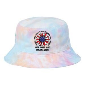 Hate Wont Make America Great Tie Dye Newport Bucket Hat