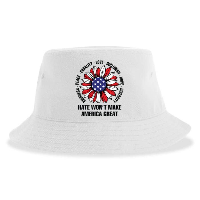 Hate Wont Make America Great Sustainable Bucket Hat