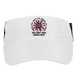 Hate Wont Make America Great Adult Drive Performance Visor