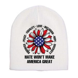 Hate Wont Make America Great Short Acrylic Beanie