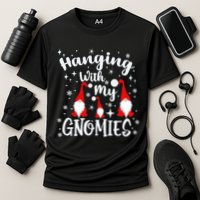 Hanging With My Gnomies Christmas Winter Cooling Performance Crew T-Shirt