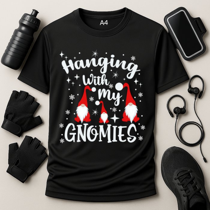 Hanging With My Gnomies Christmas Winter Cooling Performance Crew T-Shirt