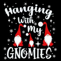 Hanging With My Gnomies Christmas Winter Cooling Performance Crew T-Shirt