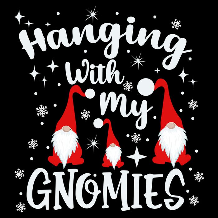 Hanging With My Gnomies Christmas Winter Cooling Performance Crew T-Shirt