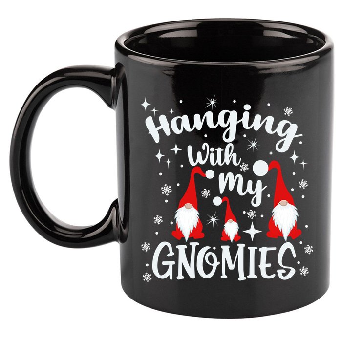 Hanging With My Gnomies Christmas Winter 11oz C Handle Ceramic Mug