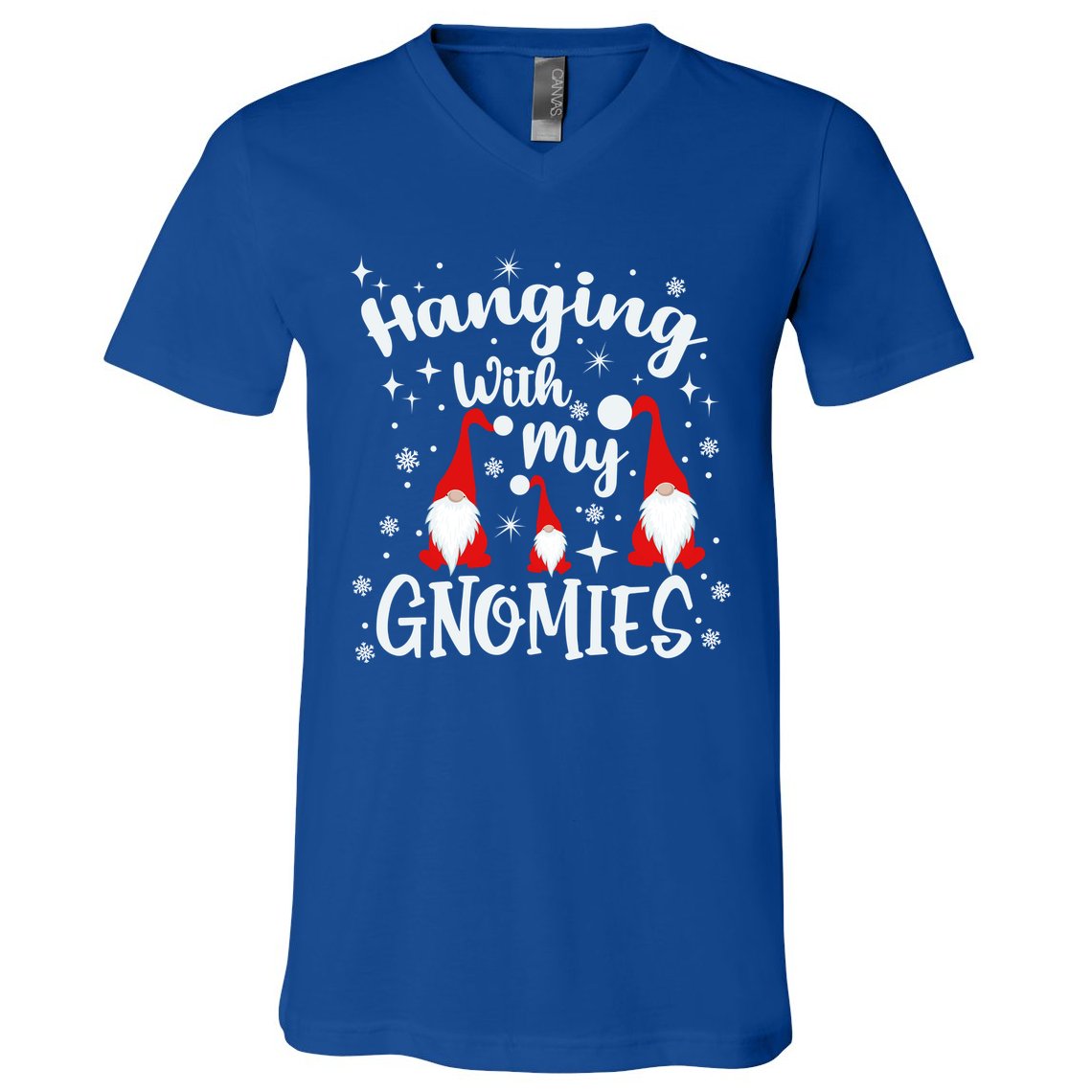 Hanging With My Gnomies Christmas Winter V-Neck T-Shirt