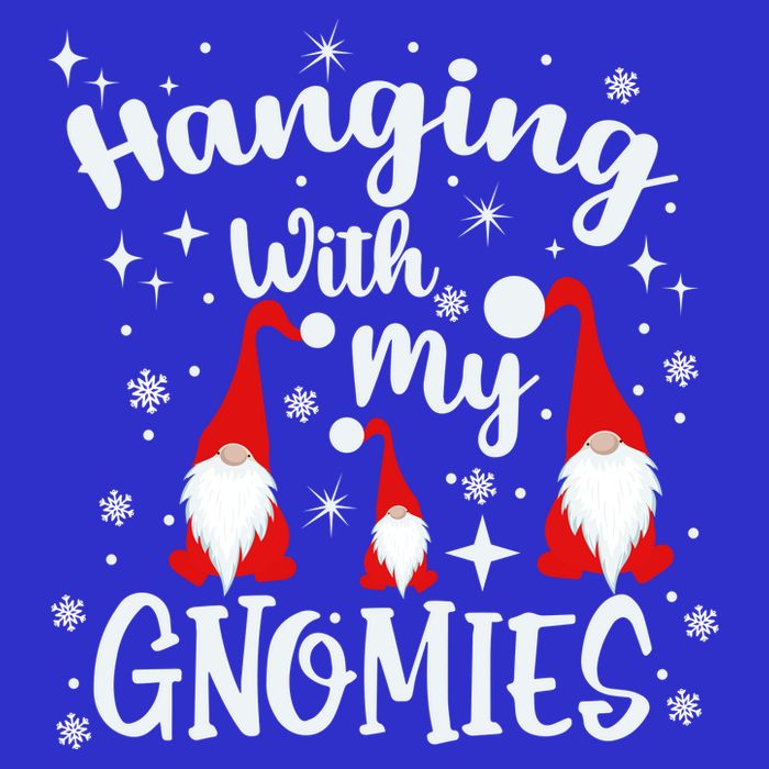 Hanging With My Gnomies Christmas Winter Button