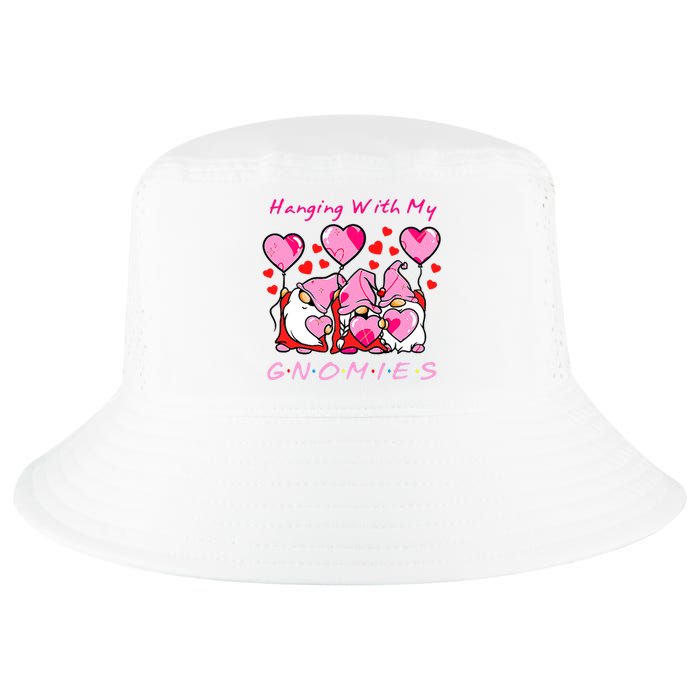 Hanging With My Gnomies Funny Gnome Friend Valentines Day Cool Comfort Performance Bucket Hat