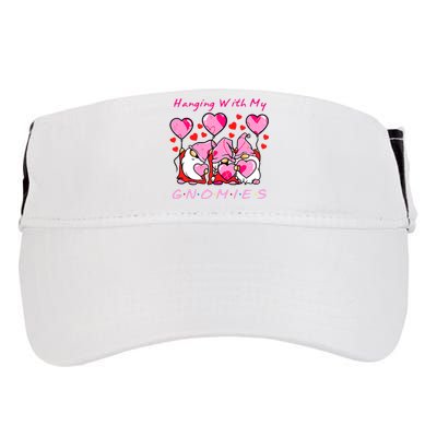 Hanging With My Gnomies Funny Gnome Friend Valentines Day Adult Drive Performance Visor